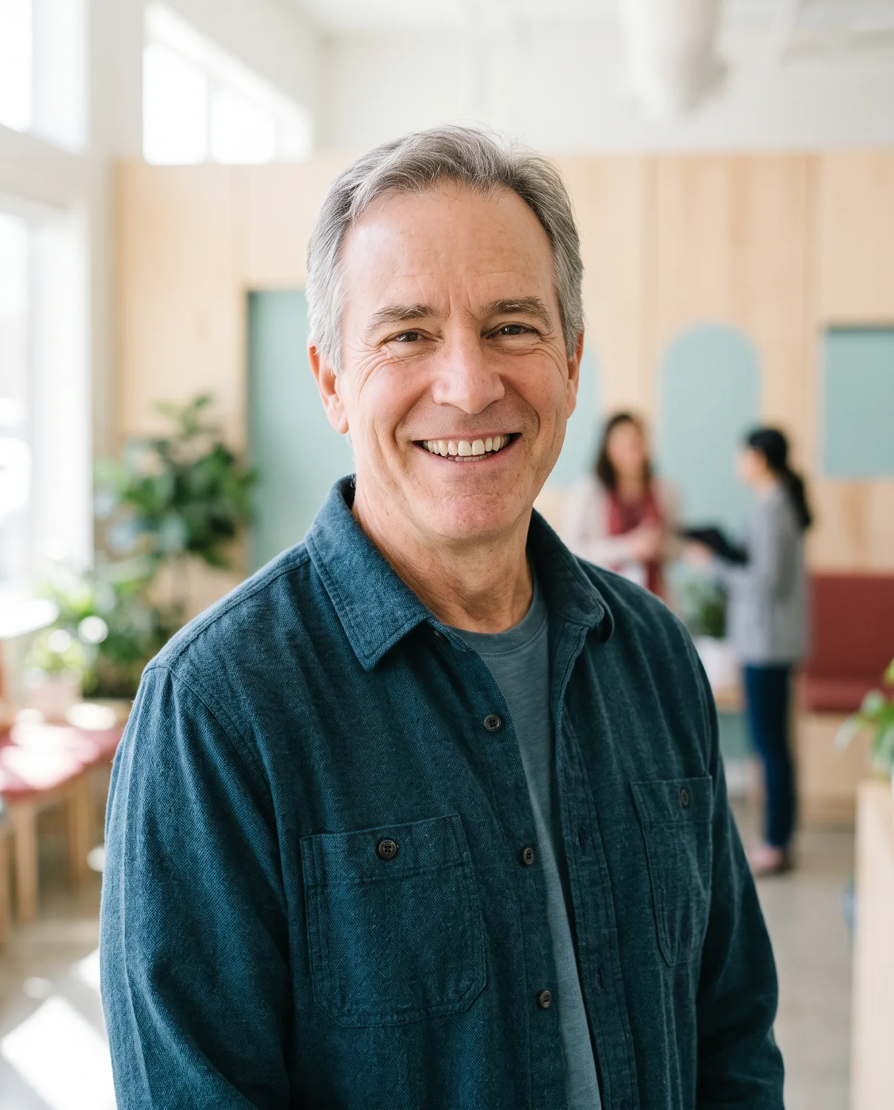 Smiling older man after bonding