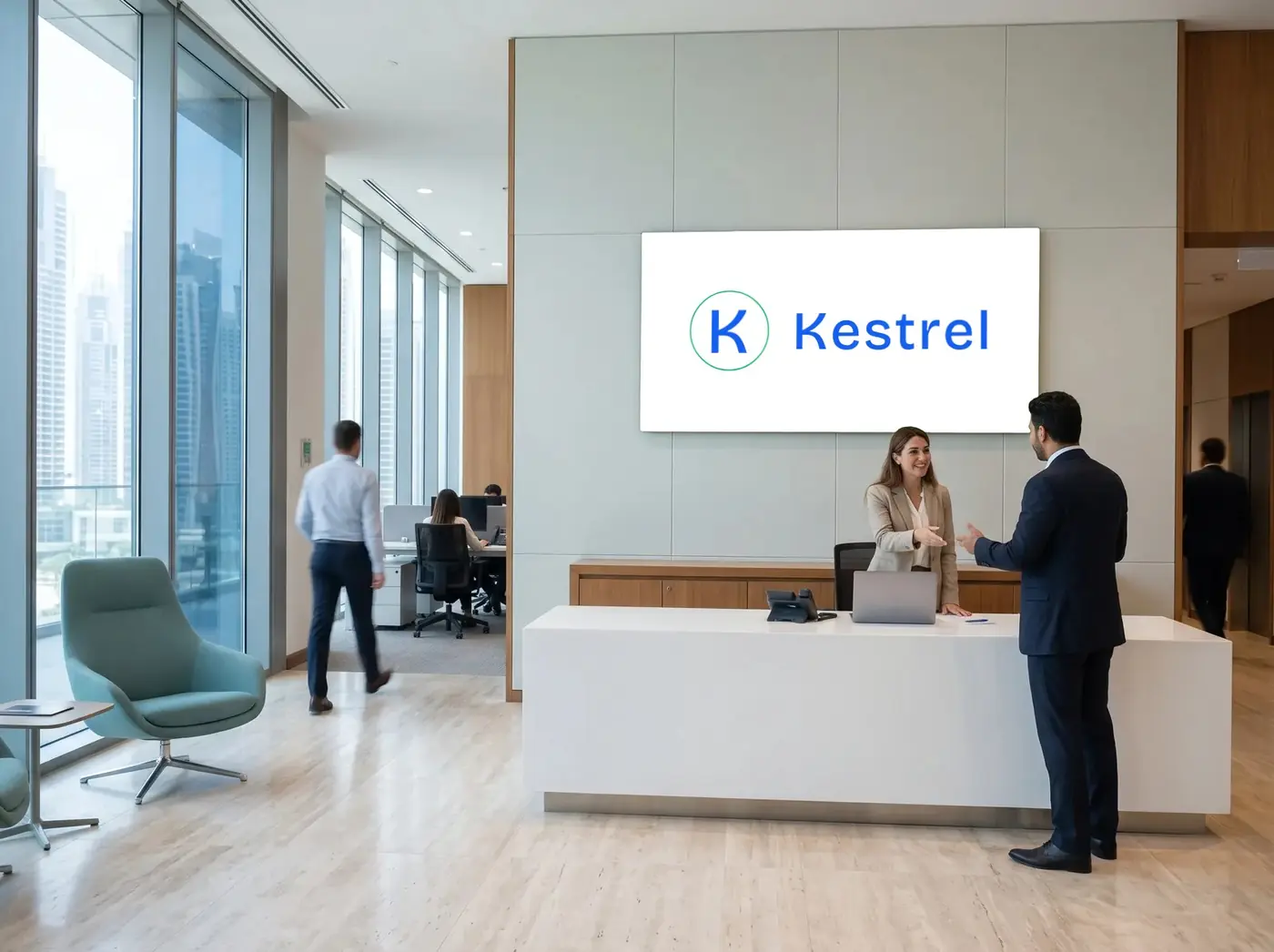 Kestrel: Reception sign
