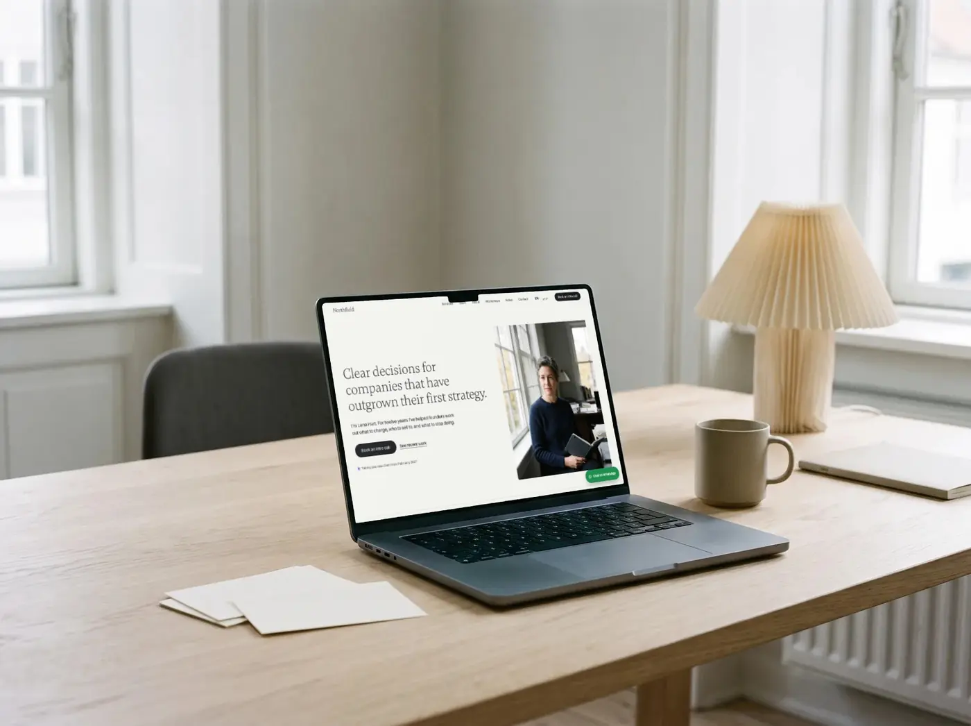 Northfield: The website on a laptop