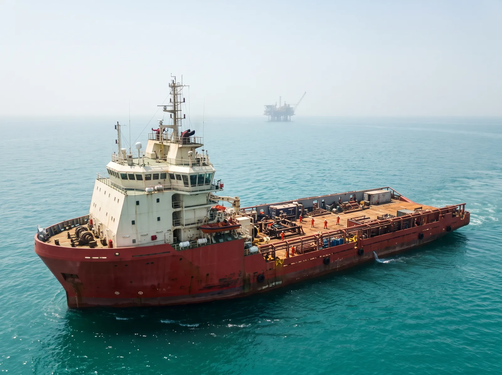 Offshore supply vessel on calm water in the Gulf