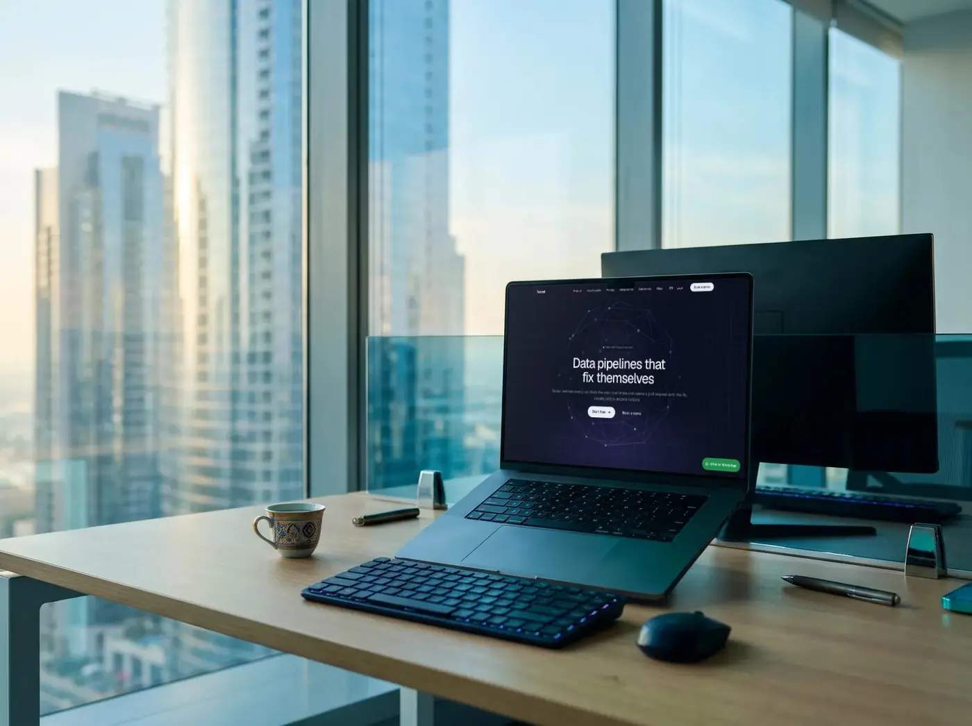 Tessel: The website on a laptop